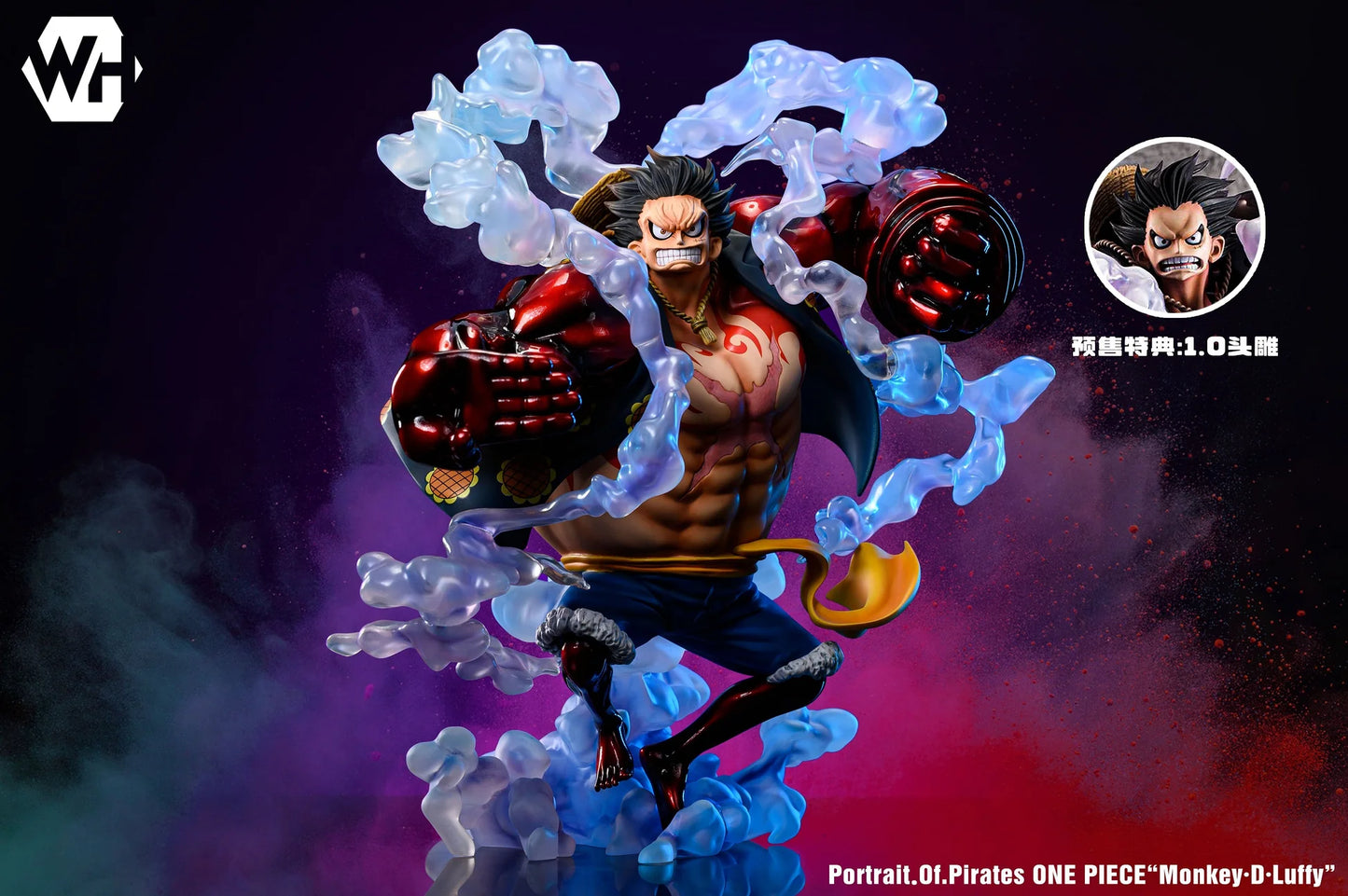 [STOCK OPEN BOX] WH Studio Luffy gear 4 Boundman Estatua de Resina