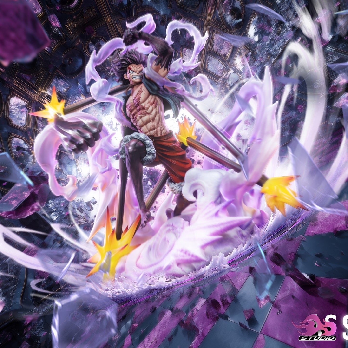 [PREVENTA] One piece Luffy Gear4 Snakeman Statue AS Studio