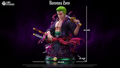 [PREVENTA] Roronoa Zoro- One piece- Estatua 1/4 Busto - Uno Studio