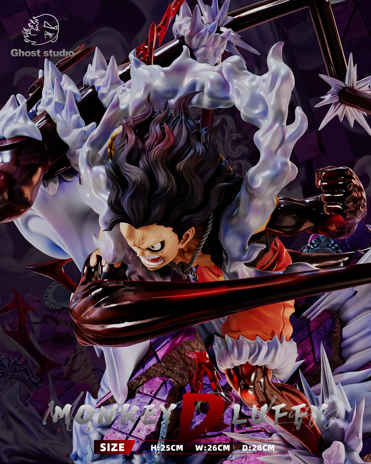 [PREVENTA] Luffy Gear 4 Snakeman- One piece- Estatua 1/8 - Ghost Studio