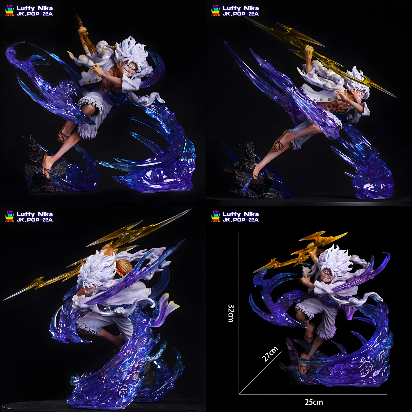 [STOCK OPEN BOX] Jacksdo Studio Luffy Nika Estatua de Resina