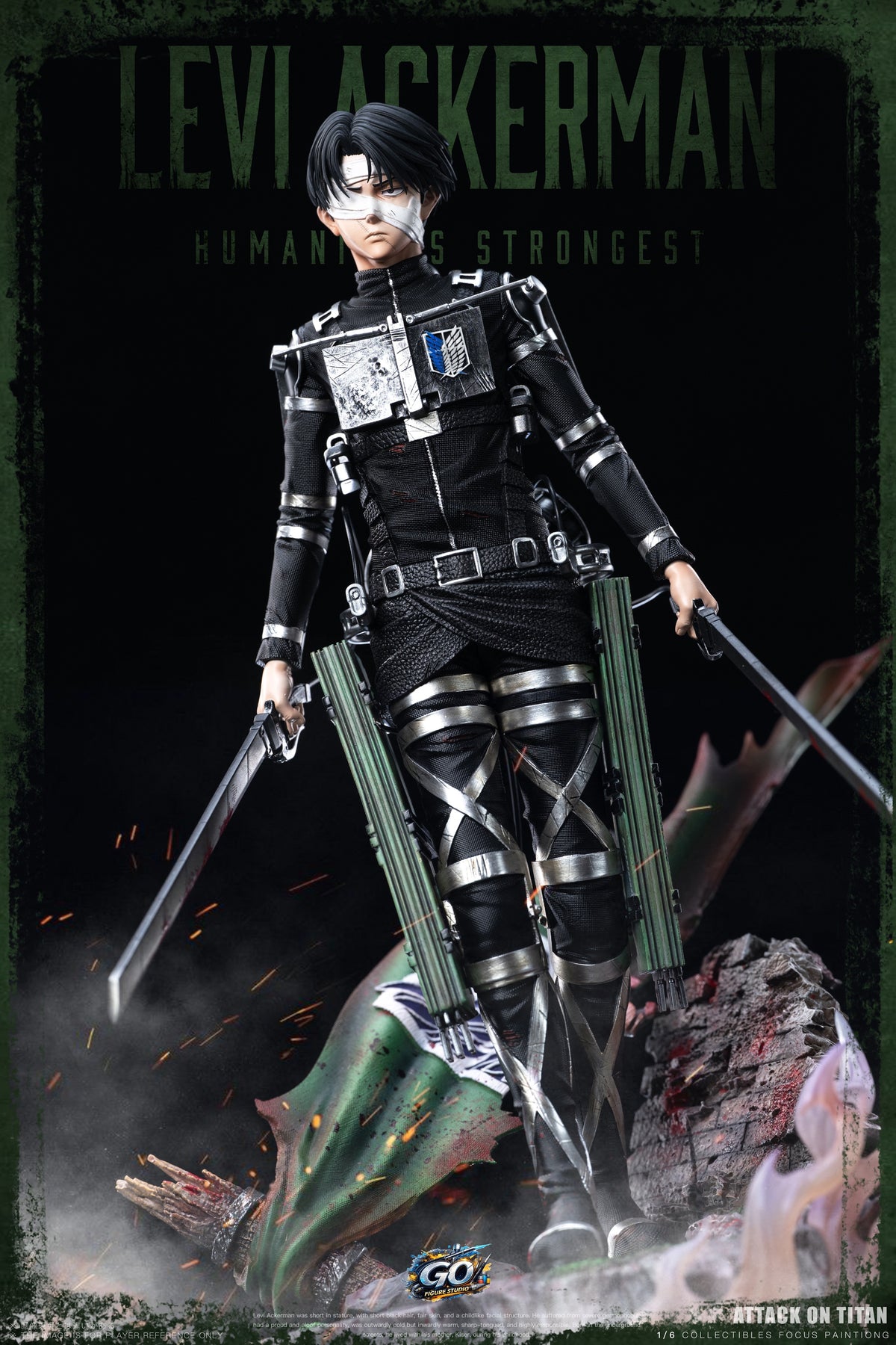 [PREVENTA] Levi Ackerman- Shingeki no Kyojin- Estatua 1/6 - Go Figure Studio