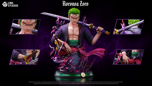 [PREVENTA] Roronoa Zoro- One piece- Estatua 1/4 Busto - Uno Studio
