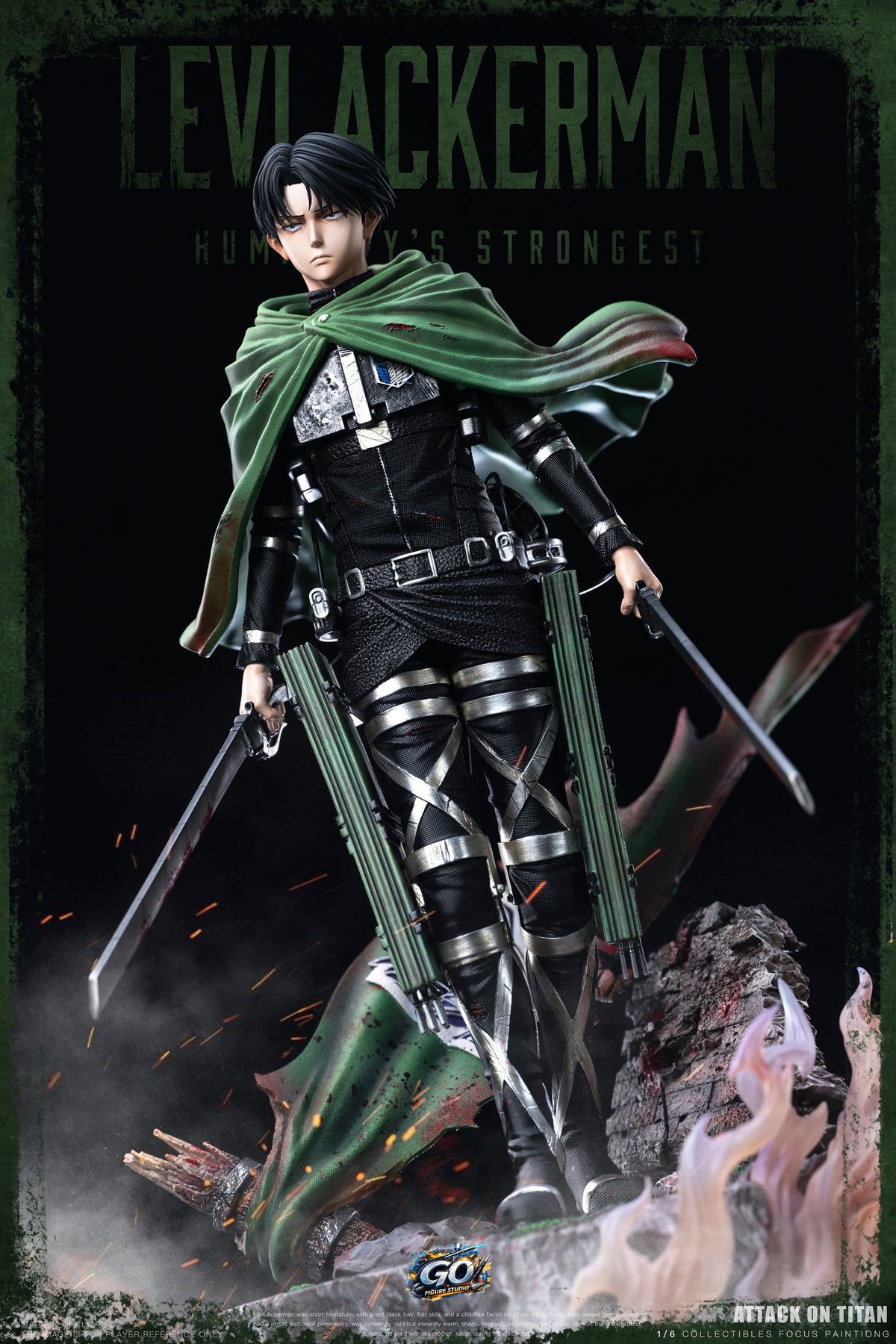 [PREVENTA] Levi Ackerman- Shingeki no Kyojin- Estatua 1/6 - Go Figure Studio