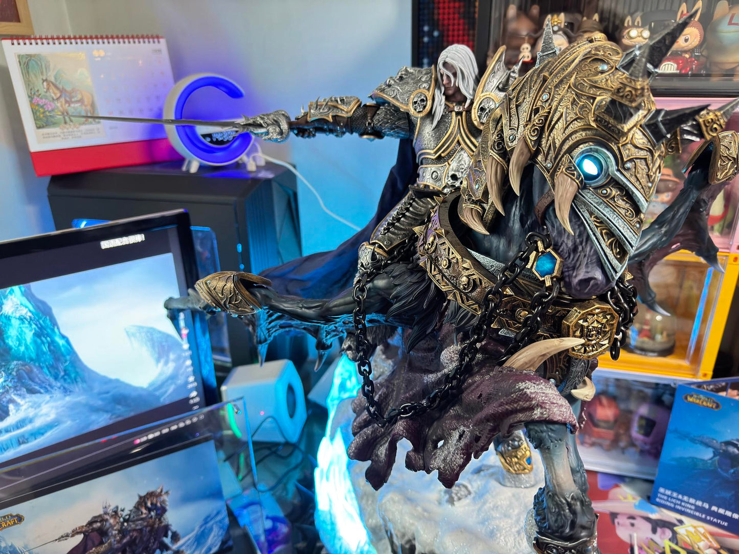 [CHINA STOCK] Lich King & Invencible Statue Hex Studio & Blizzard (Licenciada)