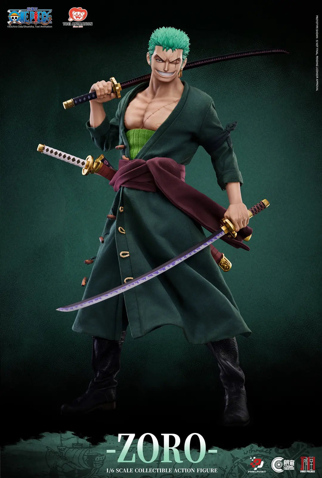 [PREVENTA] ONE PIECE Zoro Platinum Silicone Pixel Poses X Cosmic Creations X JIMEI PALACE Studio (Licenciada)