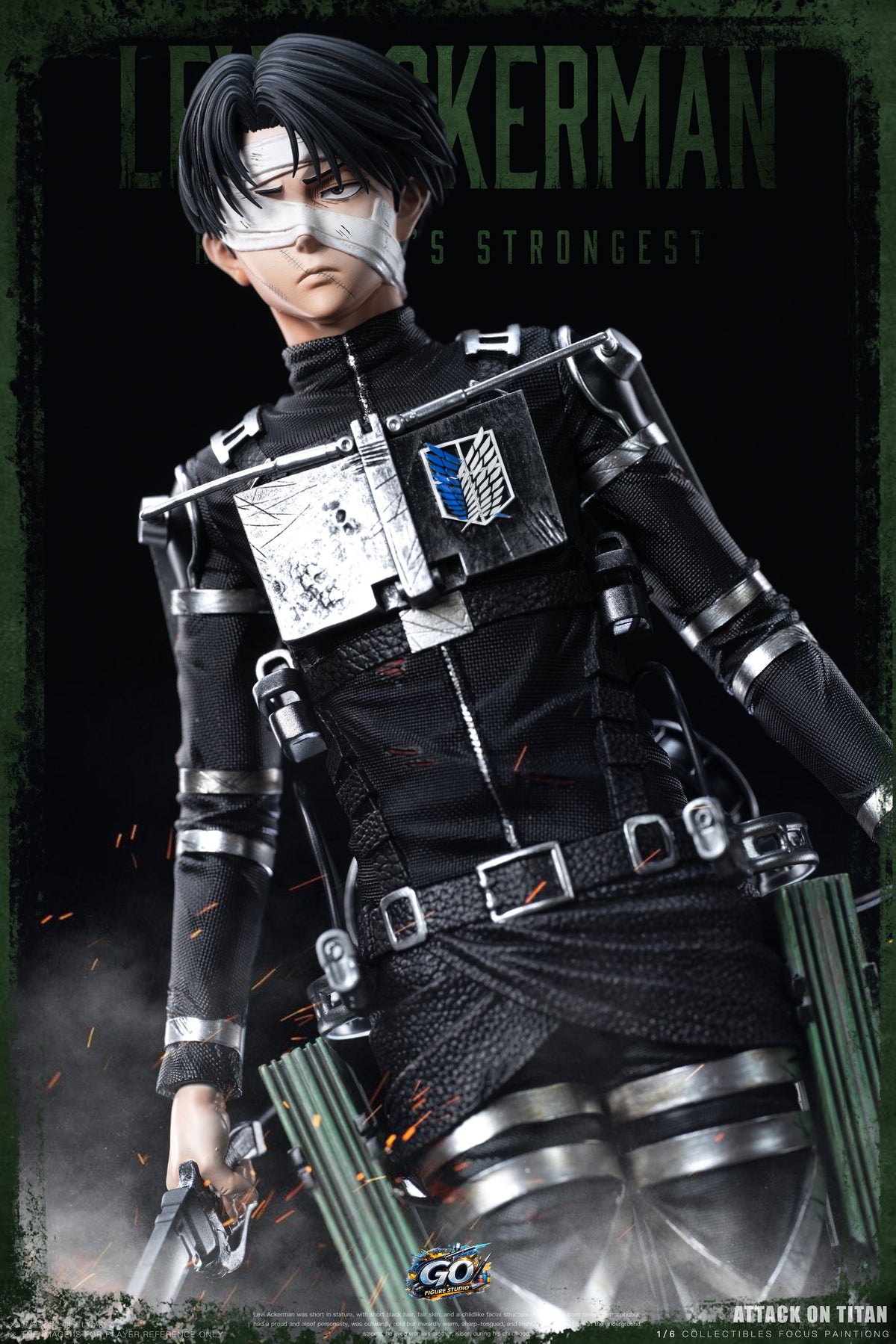 [PREVENTA] Levi Ackerman- Shingeki no Kyojin- Estatua 1/6 - Go Figure Studio